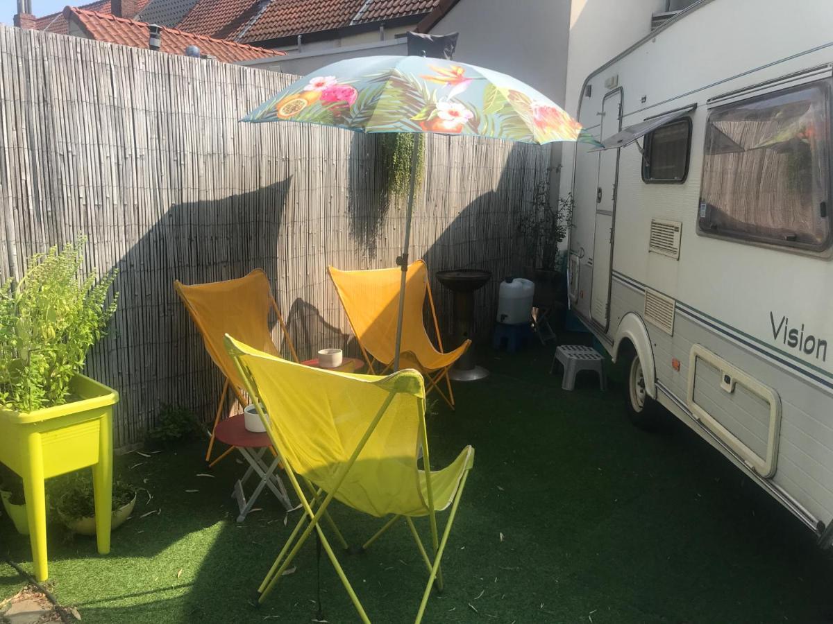 Gardencaravan Near Ghent In Green Area Dış mekan fotoğraf